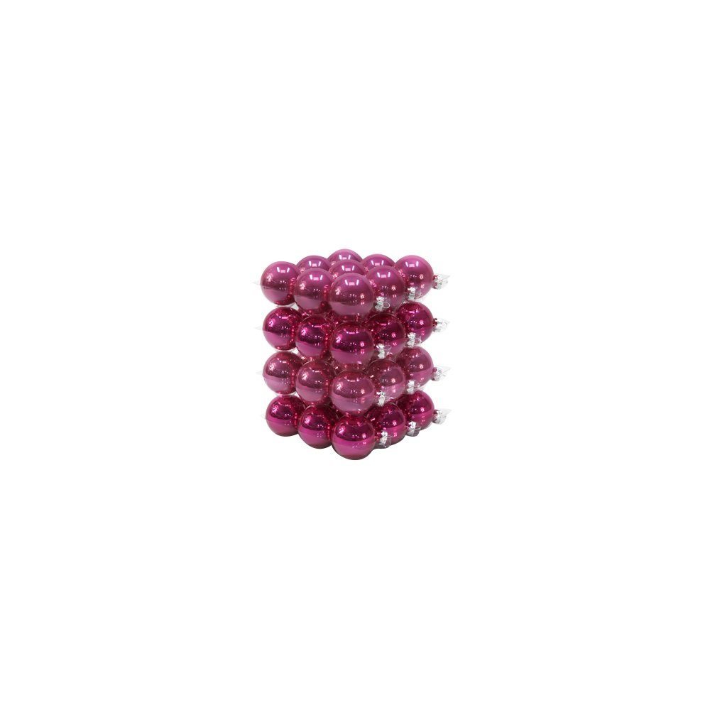Boules de Noël classiques fuchsia | SAPINS.FR