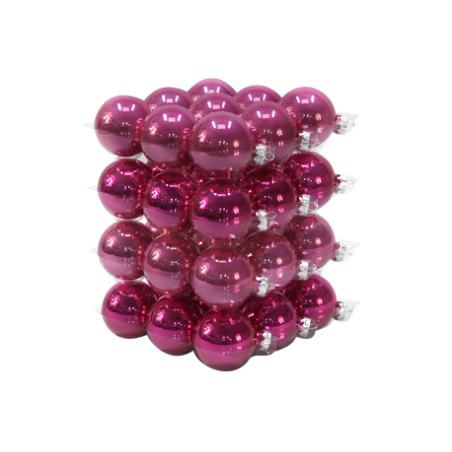 Boules de Noël classiques fuchsia | SAPINS.FR Boules de Noël classiques fuchsia | SAPINS.FR