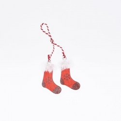 Lot de 6 miniatures  en bois Rouge