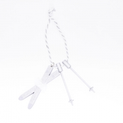 Lot de 6 miniatures  en bois gris