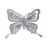 CLIP PAPILLON GLITTER ARGENT