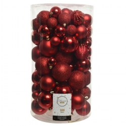 Boule de Noël Classic  Rouge plastique Maxi