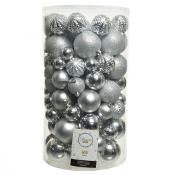 Boule de Noël Classic  Argent  plastique Maxi