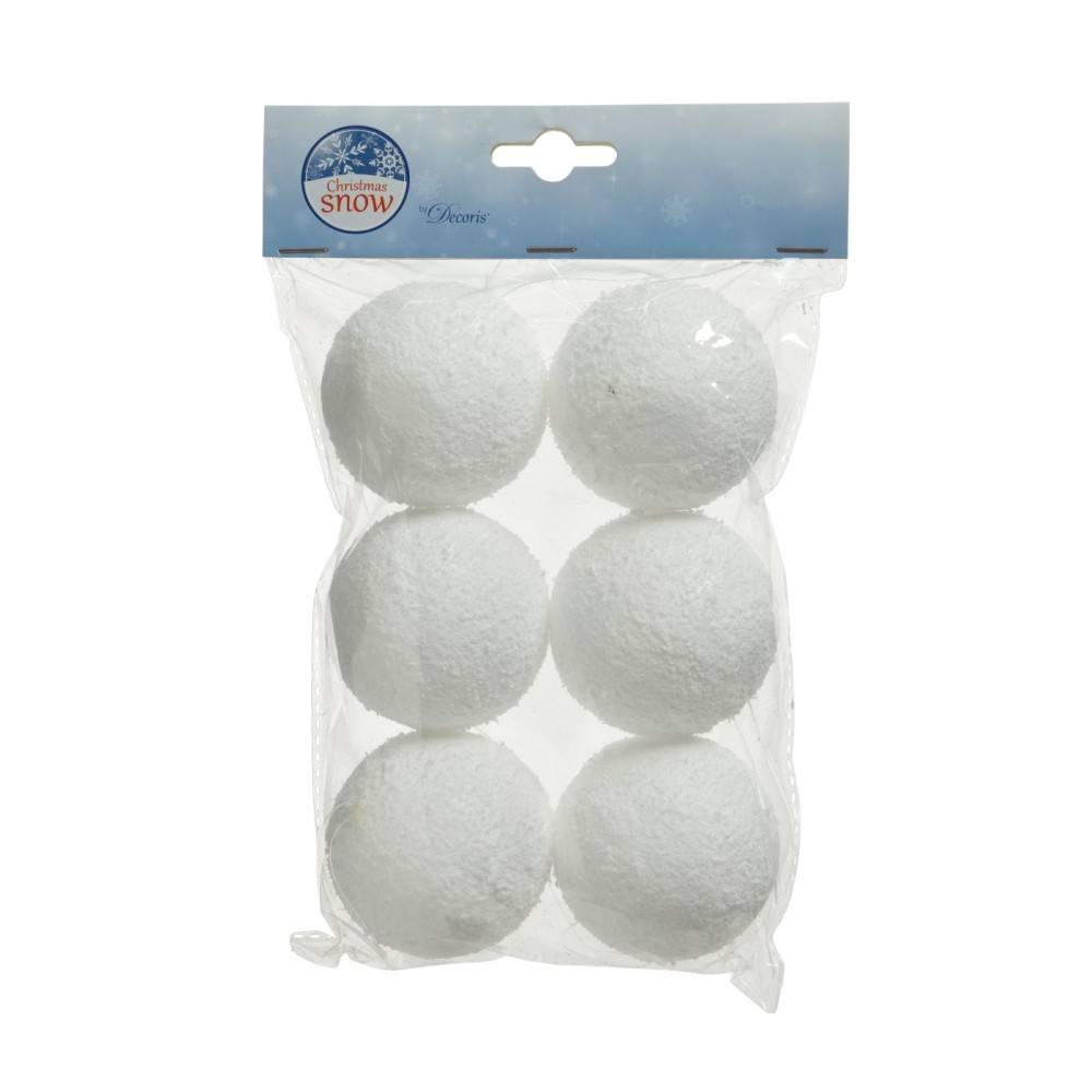 6 Boules de Noël effet neige