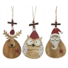 3 Personnages de Noël en Bois