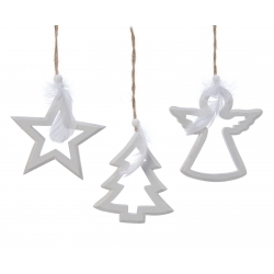 Arbre & Ange & Etoile de Noël en Bois