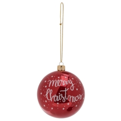 Boule de Noel Merry Xmas Rouge