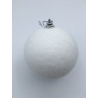 Lot de 4 boules 8cm effet neige OLI