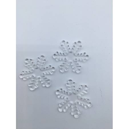 Pointe De Sapin De Noël En Forme De Flocon De Neige - 11,5 Cm Transparent, Décoration Brillante Pour Arbre