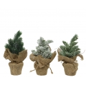 3 Mini-sapins artificiels 22cm
