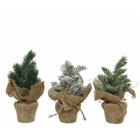 3 Mini-sapins artificiels 22cm