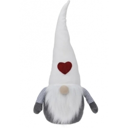 Bloque porte gnome chapeau blanc