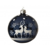 6 Boules bleu nuit avec rennes | SAPINS.FR 6 Boules bleu nuit avec rennes | SAPINS.FR
