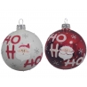 2X3 boules en verre Père Noël "Ho Ho Ho"