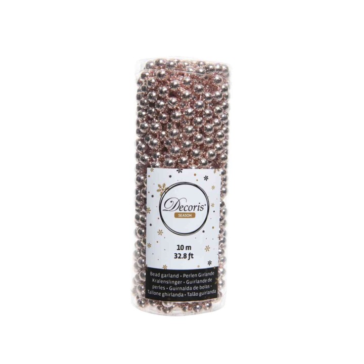 Rouleau de perles brillantes bronze, 10 mètres, scintillant et festif.
