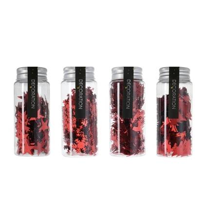 Assortiment de 4 flacons de confettis rouges