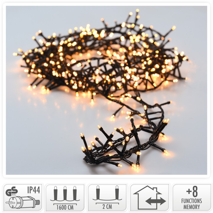 Guirlande lumineuse noire ornée de petites ampoules dorées, ambiance chaleureuse garantie.