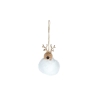 Suspension cerf en fourrure blanche