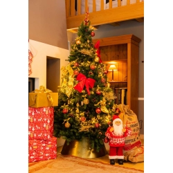 Cache pied de sapin doré  70cm