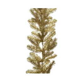 Branche d'arbre artificielle en doré, avec des aiguilles délicates et scintillantes.