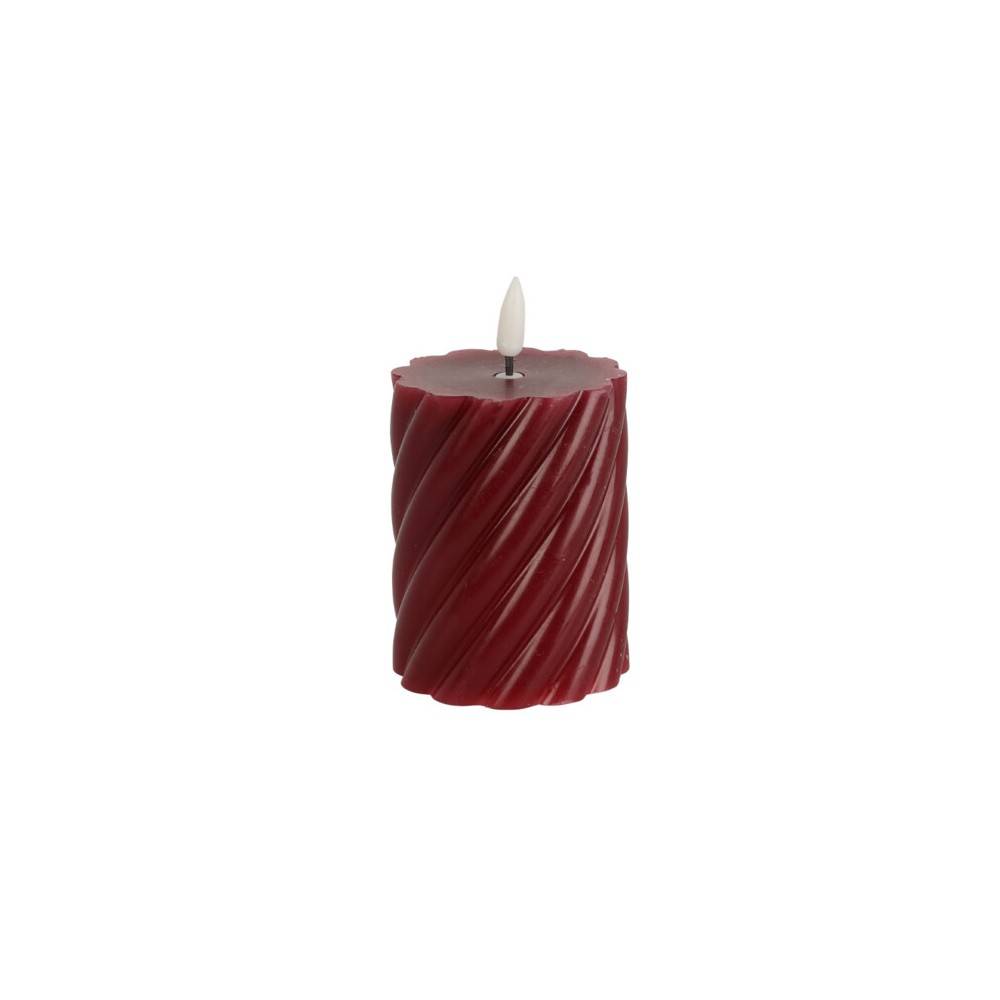 3 bougies LED rouge - 9cm