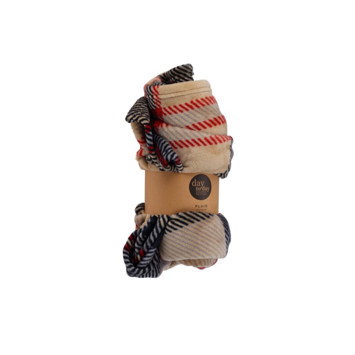 Chaussettes multicolores à rayures, douces et texturées, présentées avec un élastique.