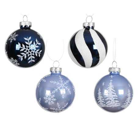 16 Boules en verre assortie | SAPINS.FR 16 Boules en verre assortie | SAPINS.FR