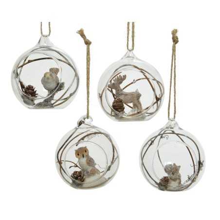 Boule verre transparente animal | SAPINS.FR Boule verre transparente animal | SAPINS.FR
