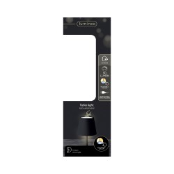 Lampe de table rechargeable noir | SAPINS.FR