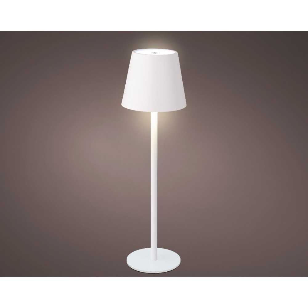 Lampe de table rechargeable blanche | SAPINS.FR