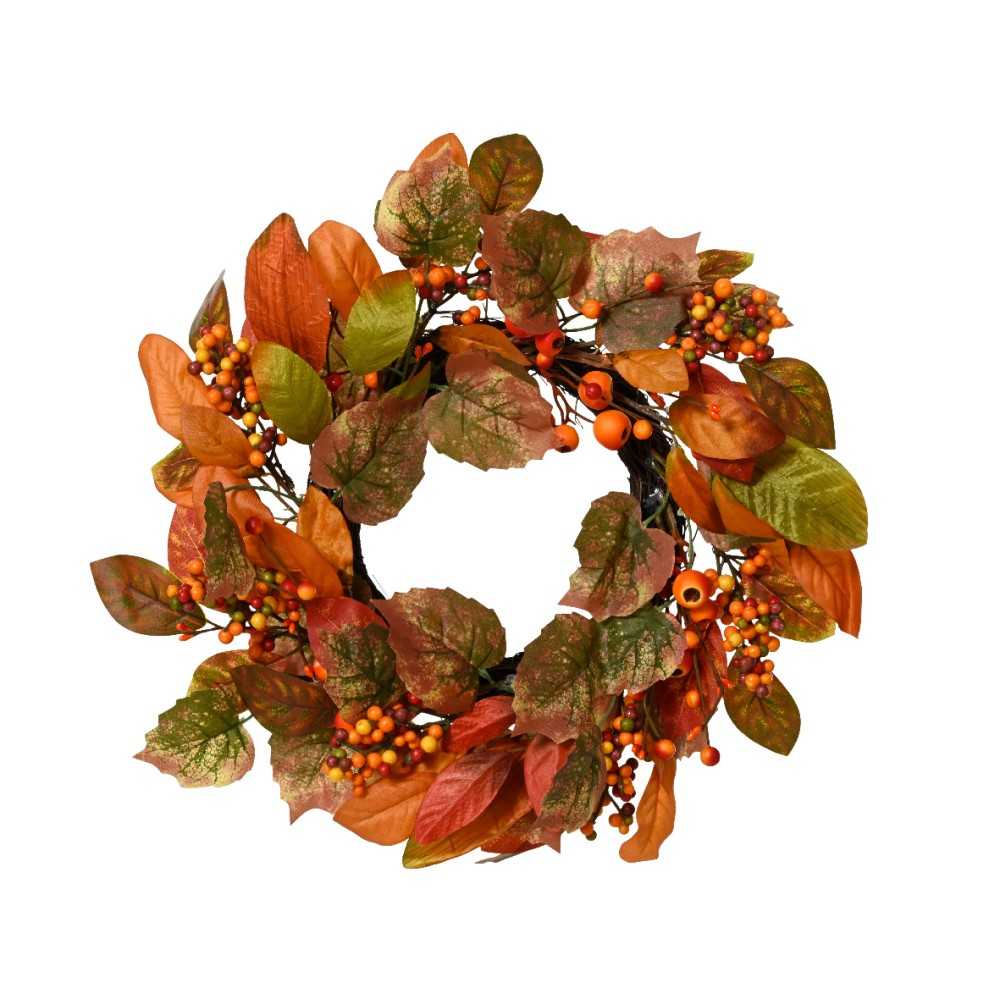 Couronne d'automne décorative pour porte | SAPINS.FR