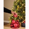 Pyramide de boules de Noël rouges | SAPINS.FR Pyramide de boules de Noël rouges | SAPINS.FR
