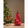 Pyramide de boules de Noël rouges | SAPINS.FR Pyramide de boules de Noël rouges | SAPINS.FR