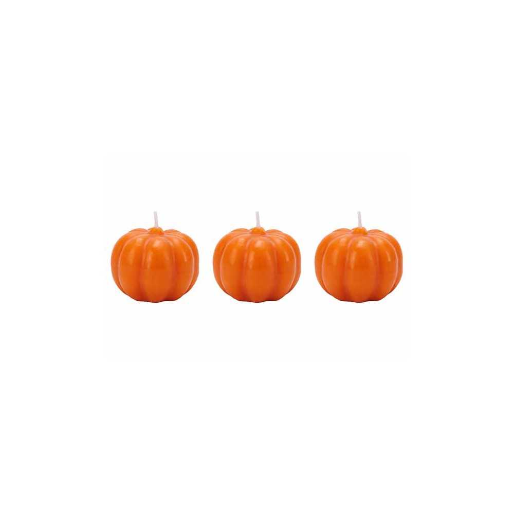 3 Bougies citrouille