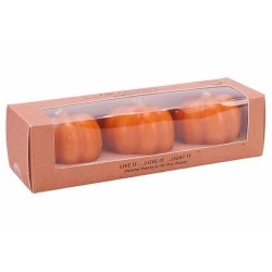 3 Bougies citrouille