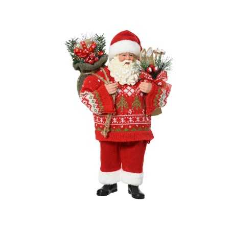 Pere Noël plastique hotte - luge | SAPINS.FR Pere Noël plastique hotte - luge | SAPINS.FR