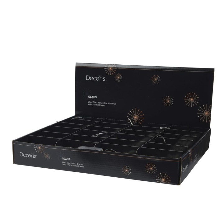 Boîte noire élégante avec compartiments pour organiser des objets. Décorations dorées étoil...