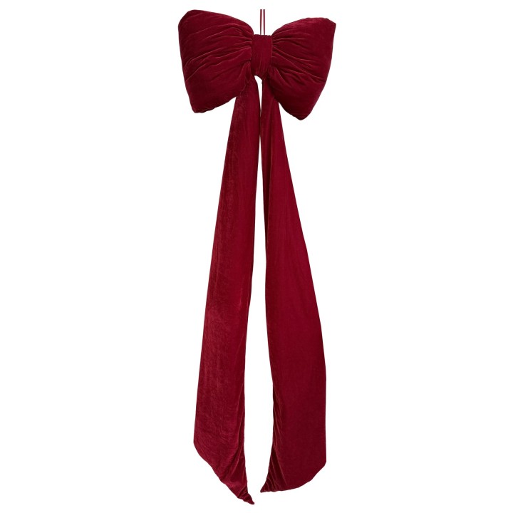 Nœud bouffant en velours rouge 230 cm