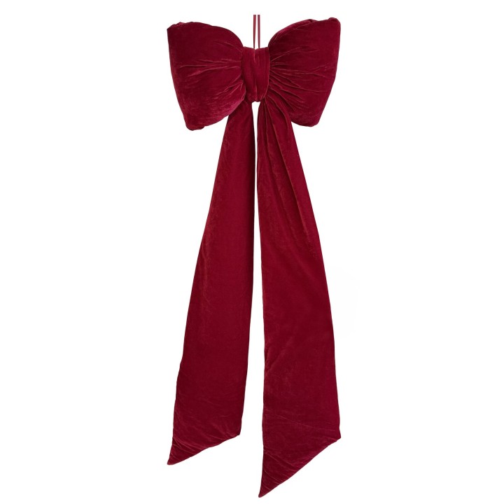 Nœud bouffant en velours rouge 180 cm