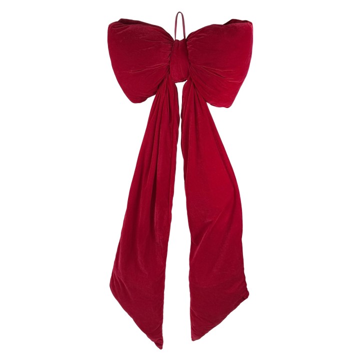 Nœud bouffant en velours rouge 155 cm