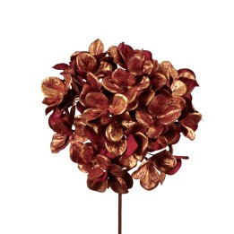Tige d'hortensia métallisée cuivre