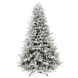 Sapin de Noël artificiel Monaco floqué LED