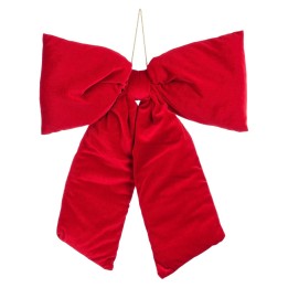 Nœud de Noël en velours rouge 50 cm